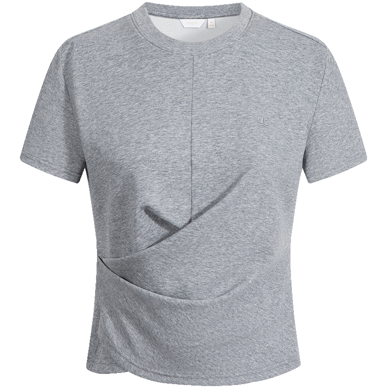 Navigare Italian Small Sailboat Design Women's Top 26 New Slim Fit Pleated Short Sleeve T-Shirt 2325506506