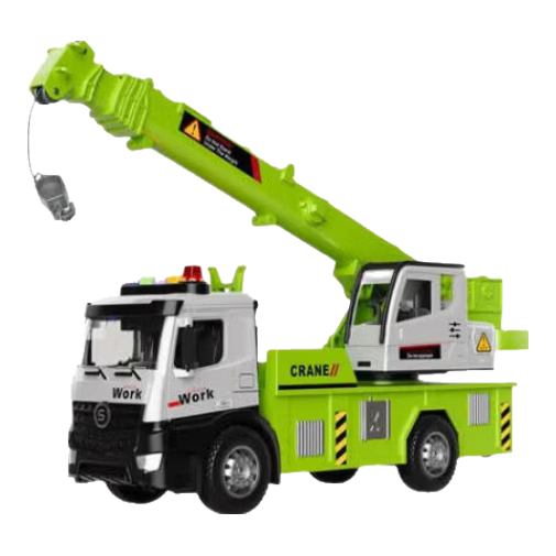 MaBao Twin Children's Day Gift Alloy Crane Toy Extra Large Tower Crane Model for Boys Age 3-6 Green 2-Pack