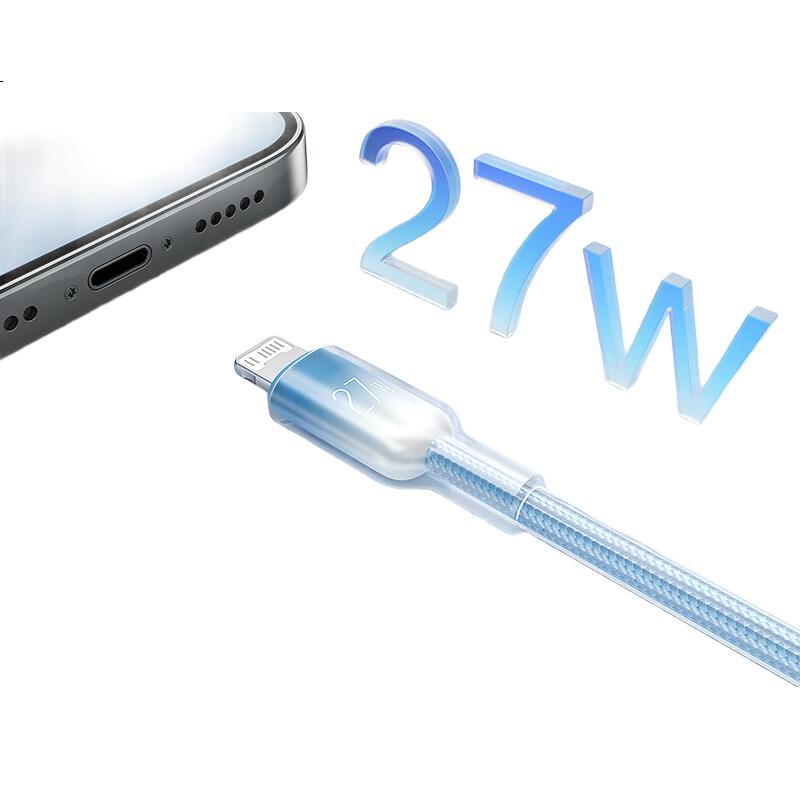 Кабель Pisen Apple Data Cable PD27W Type-C to Lightning, 1.2 м, фиолетовый