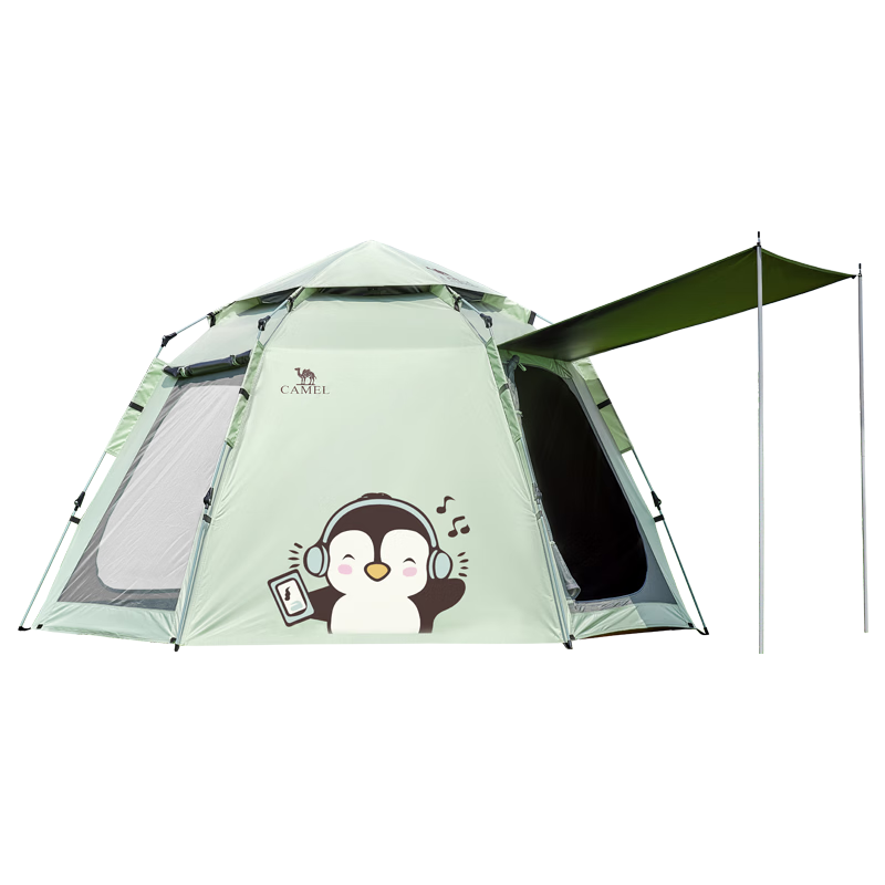 CAMEL Penguin Cute Portable Folding Automatic Tent Outdoor Camping 2025 New Tent Gear Set
