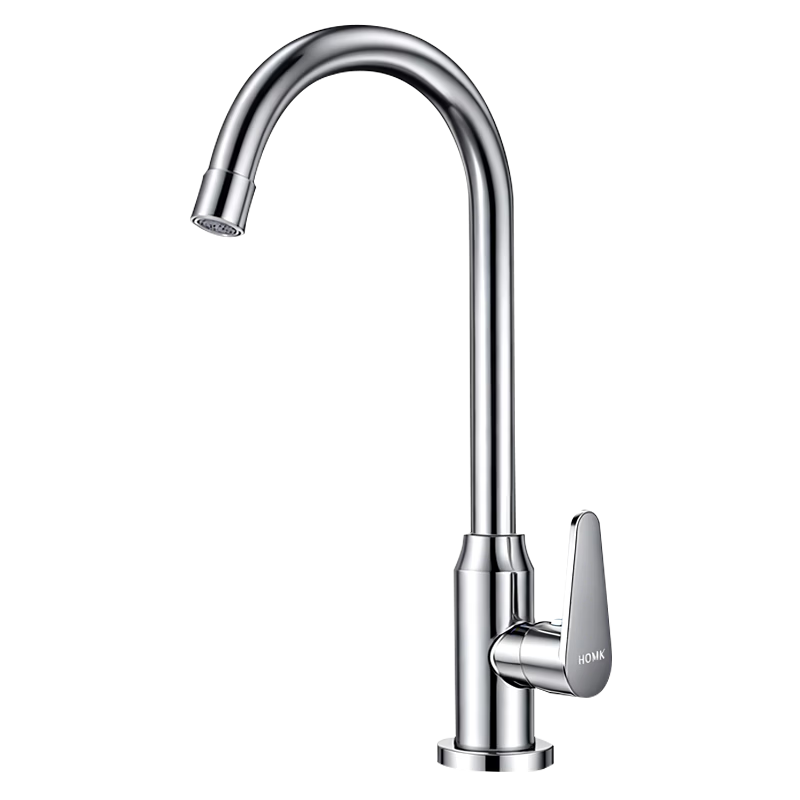 HOMK Seiko Single Cold Kitchen Faucet Stainless Steel Sink Faucet Household Faucet