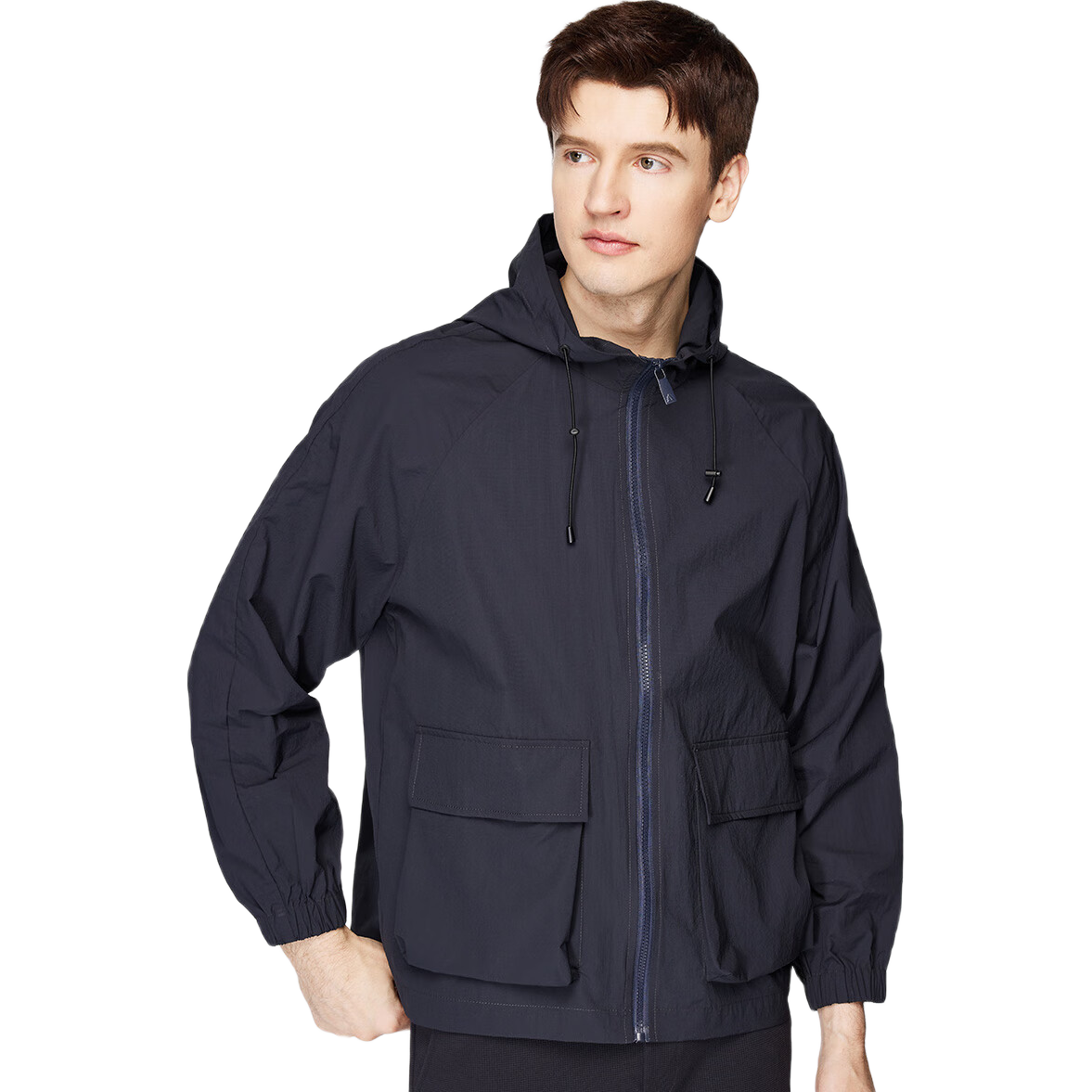 FIRS Lightweight Breathable Sun Protection Jacket for Men Smooth Stiff Outdoor Skin Jacket Hooded Casual Coat