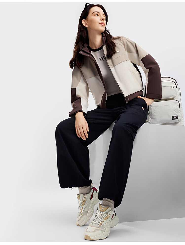 FILA Official Yang Mi Same Style Fern 2S Women's Dad Sneakers 2026 Spring Casual Platform Sports Shoes 25