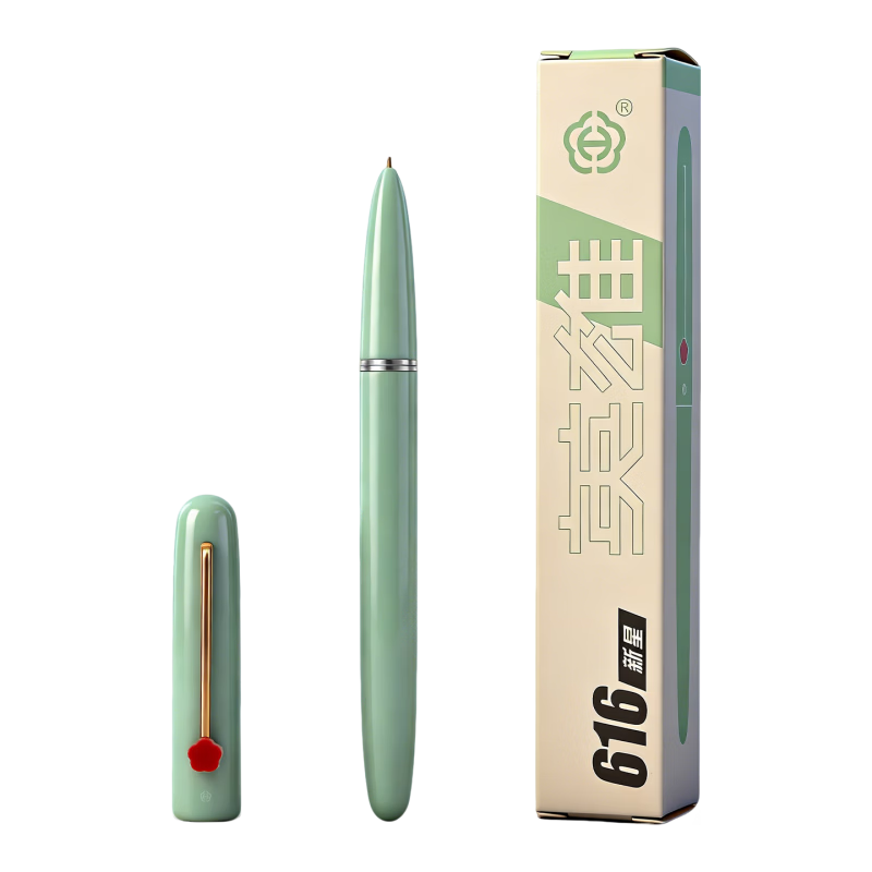 HERO Fountain Pen 616 NOVO Student Children's Day Gift Practice Pen Primary School Student Fountain Pen Refillable Ink Cartridge Unisex Beginner Pen Pulsating Green