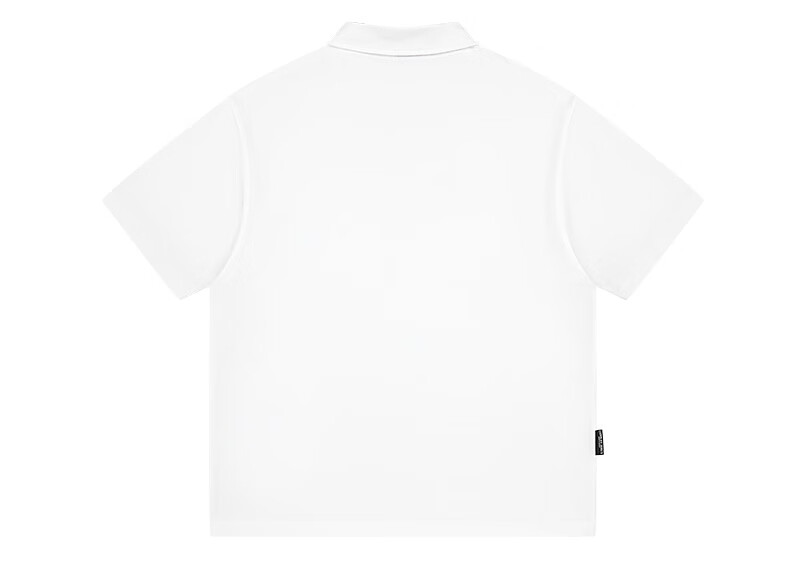 Charles Peach Heart Luxury Embroidered Couple Pure Cotton Short Sleeve Polo Shirt Summer Unisex Off-White S 10