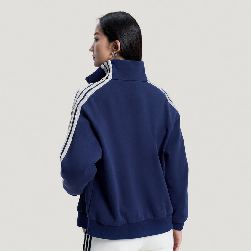 Adidas Women's Sports Style Series FAV FT 3S JKT Sports Casual Jacket KS2816 Dark Blue L 2