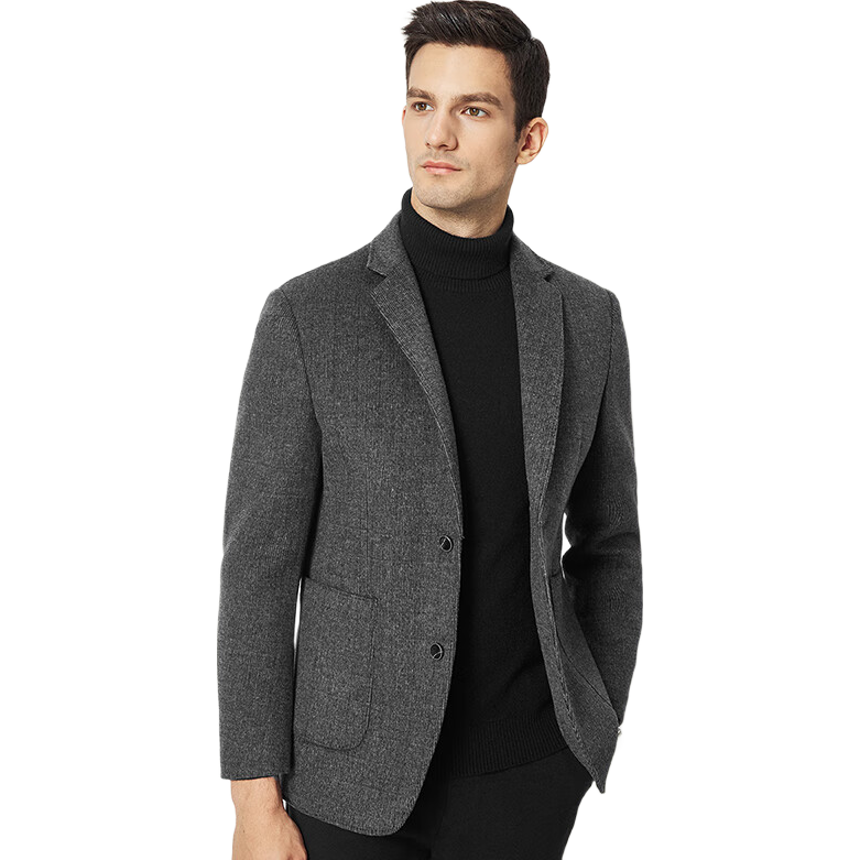 FIRS Wool Blend Suit Jacket Men's Autumn and Winter Business Casual Work Commute Professional Knitted Thickened Warmth