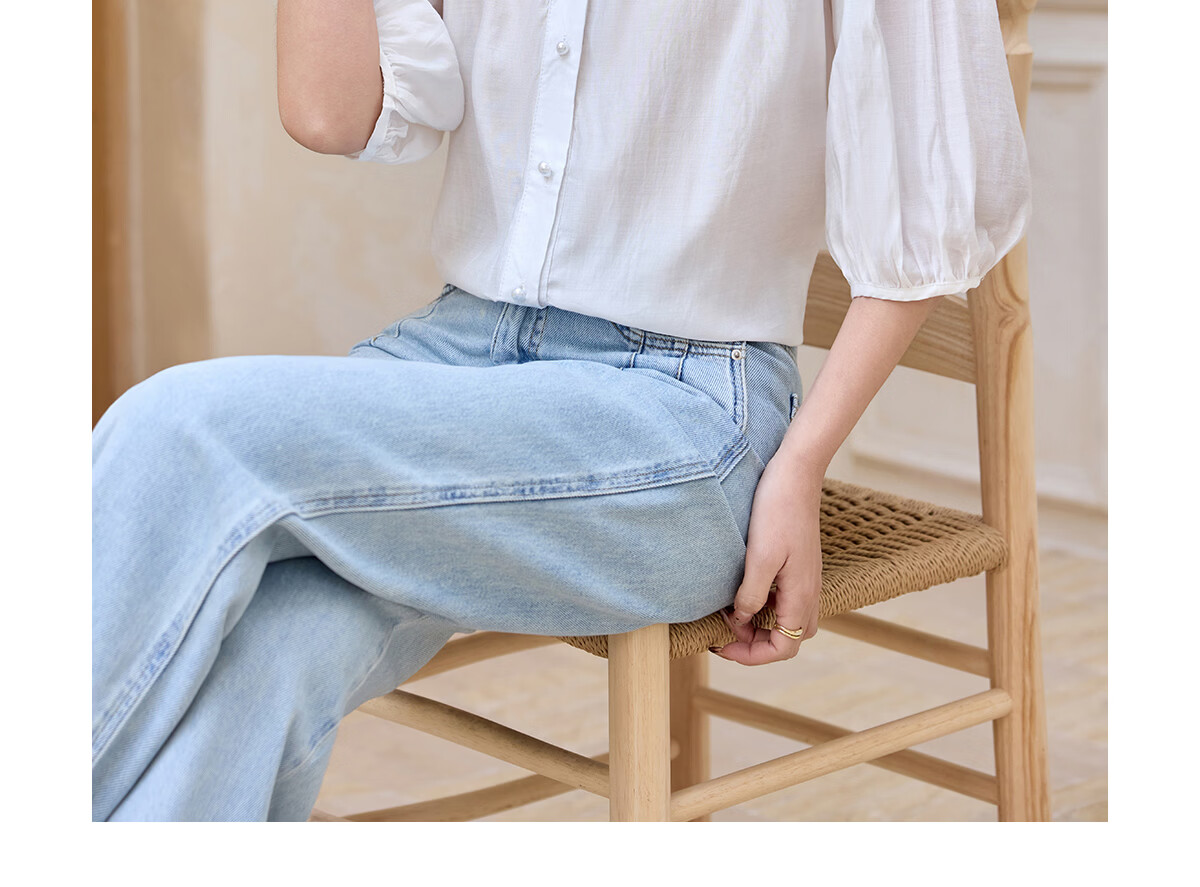 Halo Queen Women's Short Sleeve V-Neck White Shirt Summer Interview Professional Commuter Blouse H52S013 7