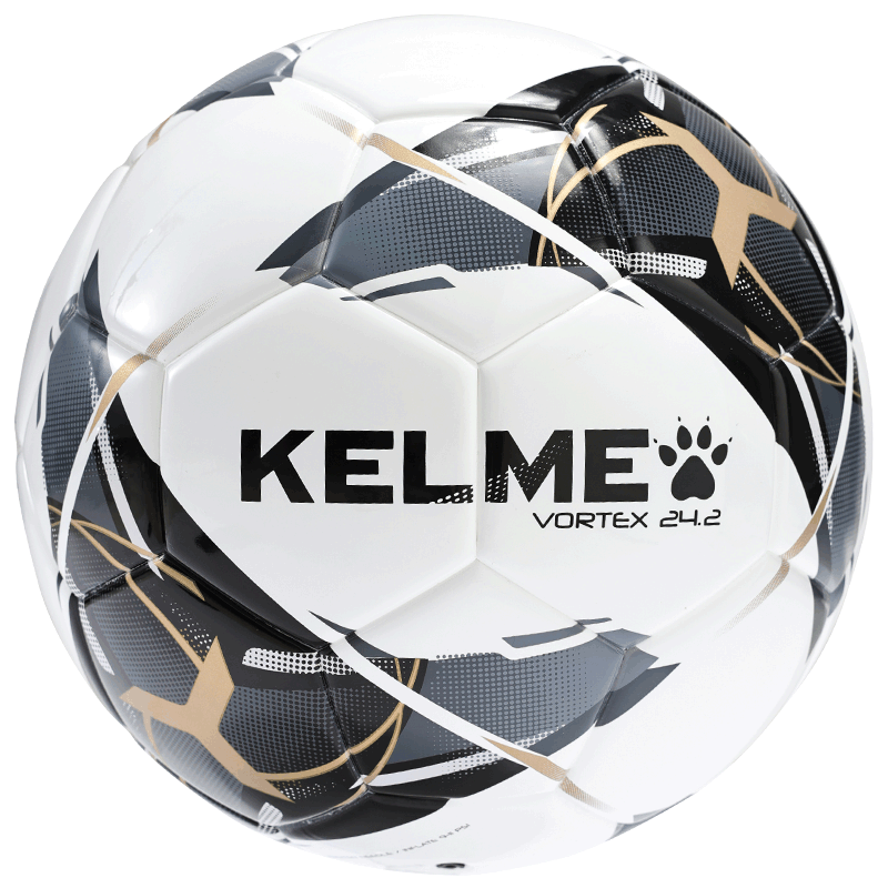 KELME Hot-Melt Soccer Ball for Youth Professional Competition Training, Wear-Resistant Standard Size 4 Ball, Black And Gold, Size 4