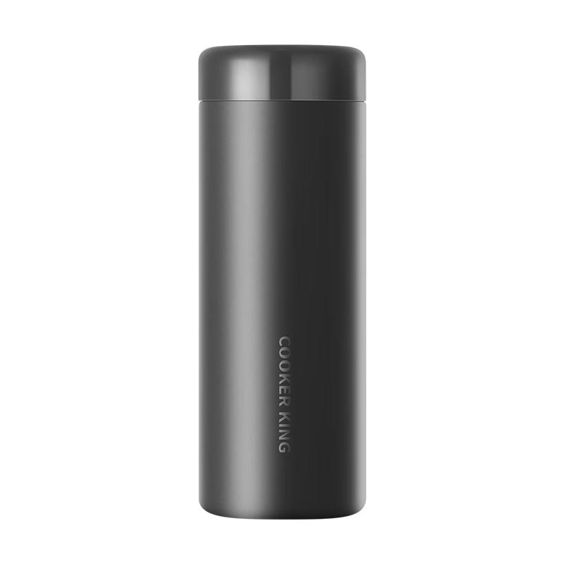 COOKER KING Insulated Mug, 316L Stainless Steel Water Cup, Simple Lightweight Portable Tea Mug for Men And Women, Minimalist Black Design, 360ml Capacity