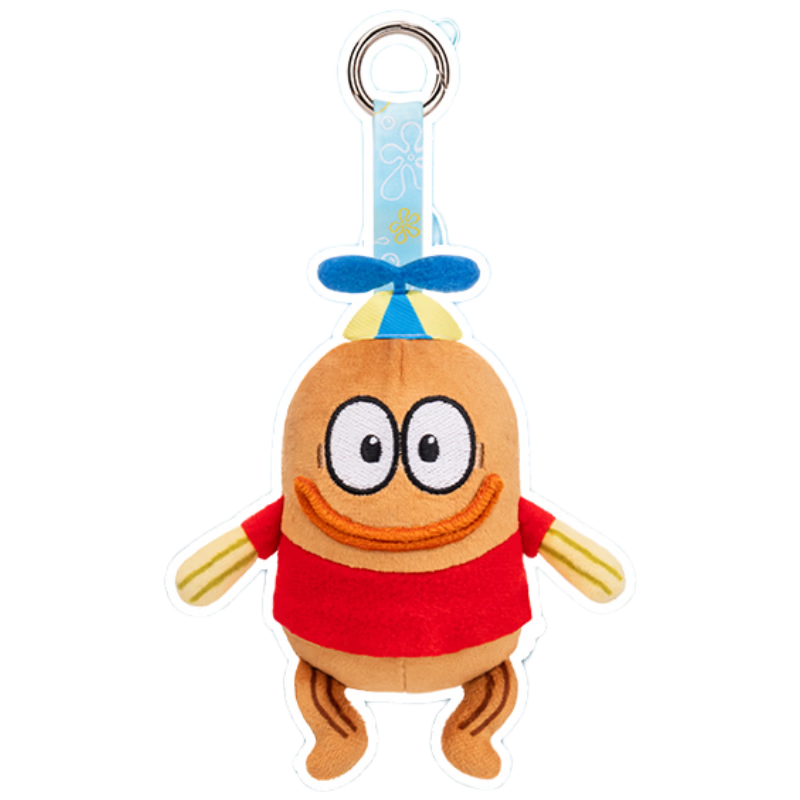 X11 SPACE [X11 SpongeBob Collaboration] Bikini Bottom Baby Fish Series Red-Clothed Fish 10cm Keychain Gift Toy