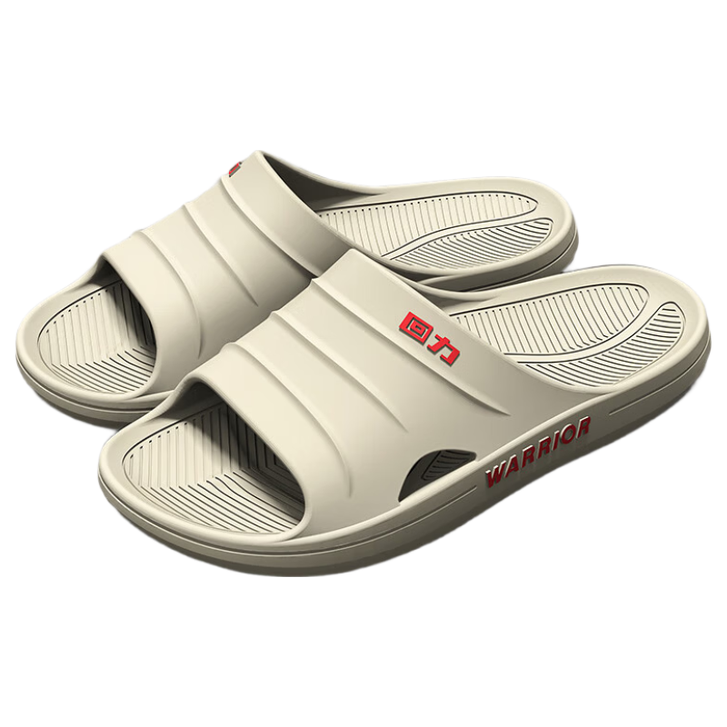 Huili Women's Slippers, Non-Slip Home Use, Odor-Free, Bathroom Slide Sandals, Eva Outdoor Beach Sandals, Beige, Size 38-39