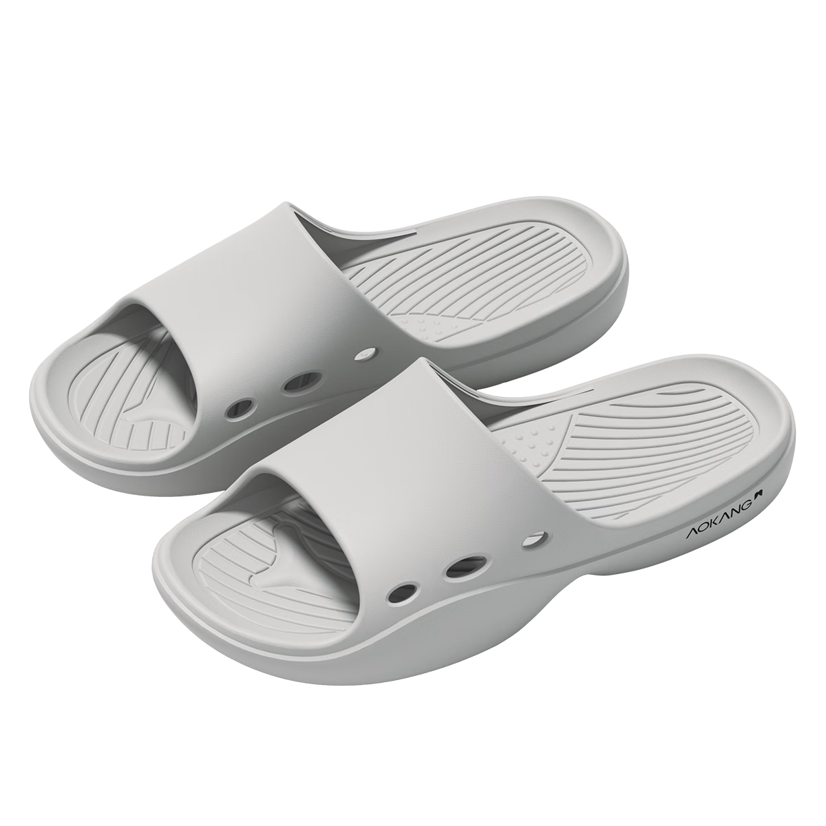 Aokang Men's Anti-Slip Bathroom Slippers Antibacterial Deodorant EVA Soft Sole Elderly Home Non-Slip Wear-Resistant Summer Sandals