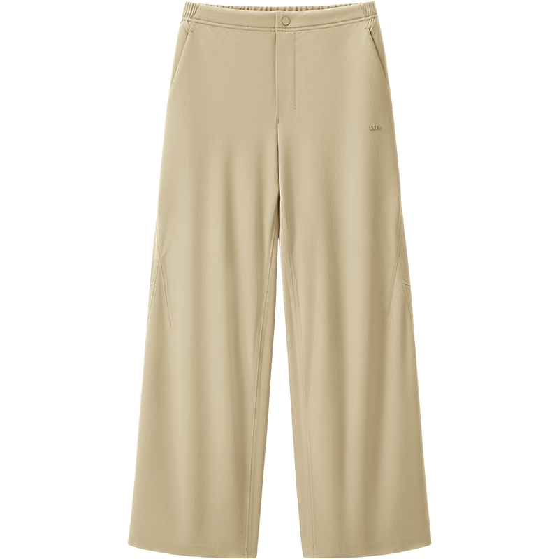 Banana Under Women's Long Pants 3D High Elastic Water-Repellent Cooling Quick-Dry Straight Softshell Pants EL001 Sand Almond Coffee M