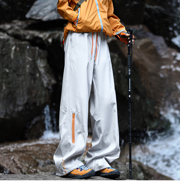 SWAMP AREA Mountain Outdoor Men's Spring Summer Functional Waterproof Lightweight Softshell Hiking Pants KS693 Black M 18