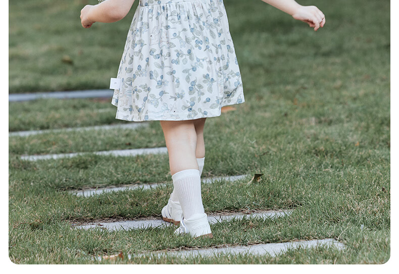Happy Little Bear Baby Summer Lightweight Dress Antibacterial Toddler Girls Casual Mite-Resistant Stylish Clothing 40
