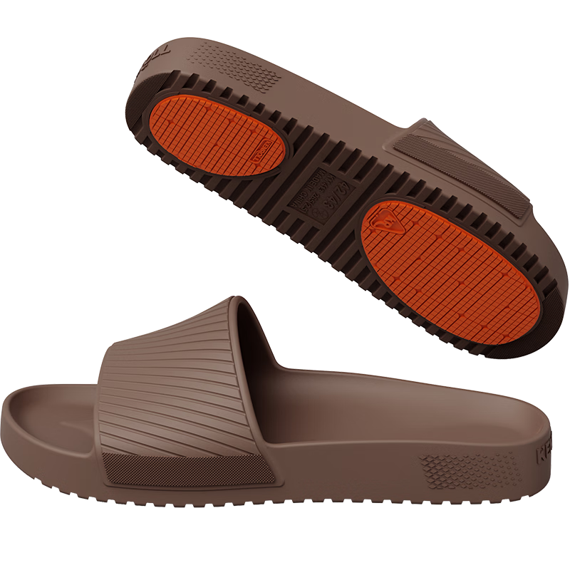 KENROLL Unisex Home and Outdoor Non-Slip Breathable Fashion Wide-Fit Slippers Chocolate Brown 39-40 (250mm)