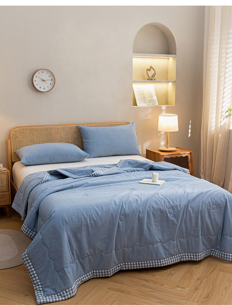 MUJI Grade A Xinjiang Cotton Summer Quilt 20% Cotton Thin Quilt Core Pure Cotton Air Conditioning Summer Blanket 200*230cm 9