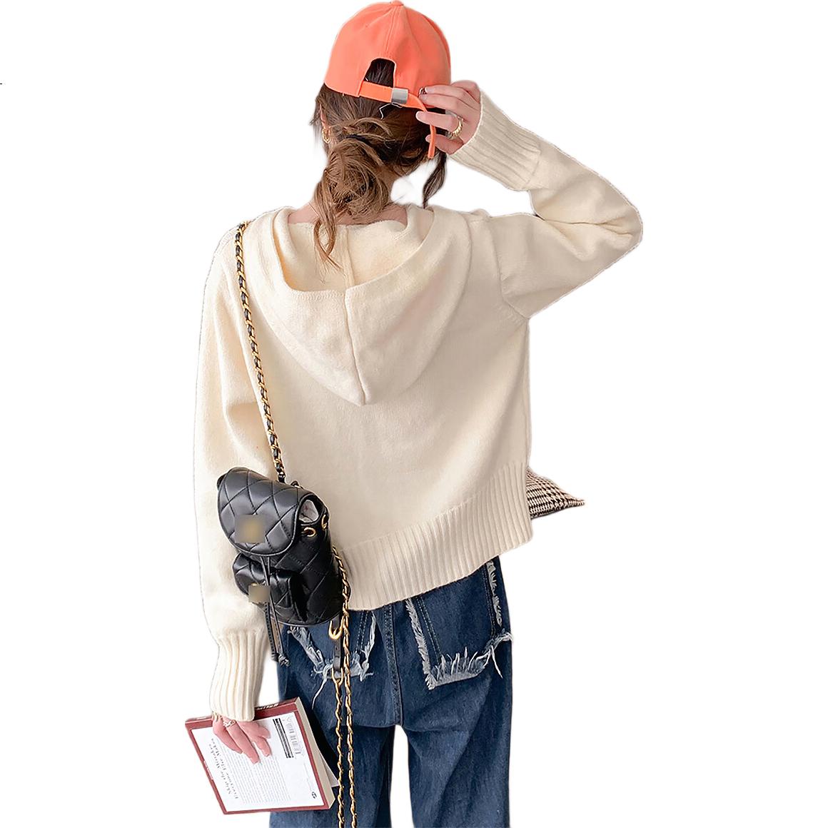 TonLion 2025 Autumn Winter Versatile Double-Head Zipper Women's Hooded Cardigan