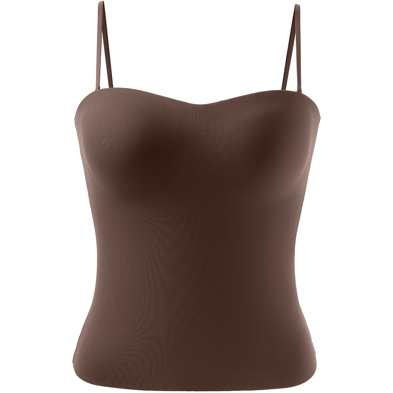 Ubras Yushuoxin Same Style Padded Camisole Tank Top for Women, 3D Bandeau Bra, Thin Summer Underwear with Chest Pads
