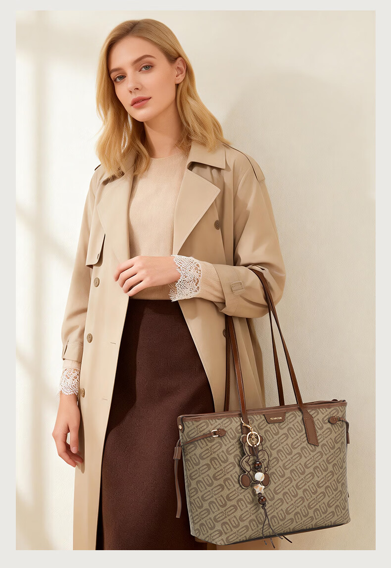 Eierkang Large Capacity Tote Bag Fashion Shoulder Bag Commuter Bag Laptop Compatible Birthday Gift Women's Shoulder Bag 9