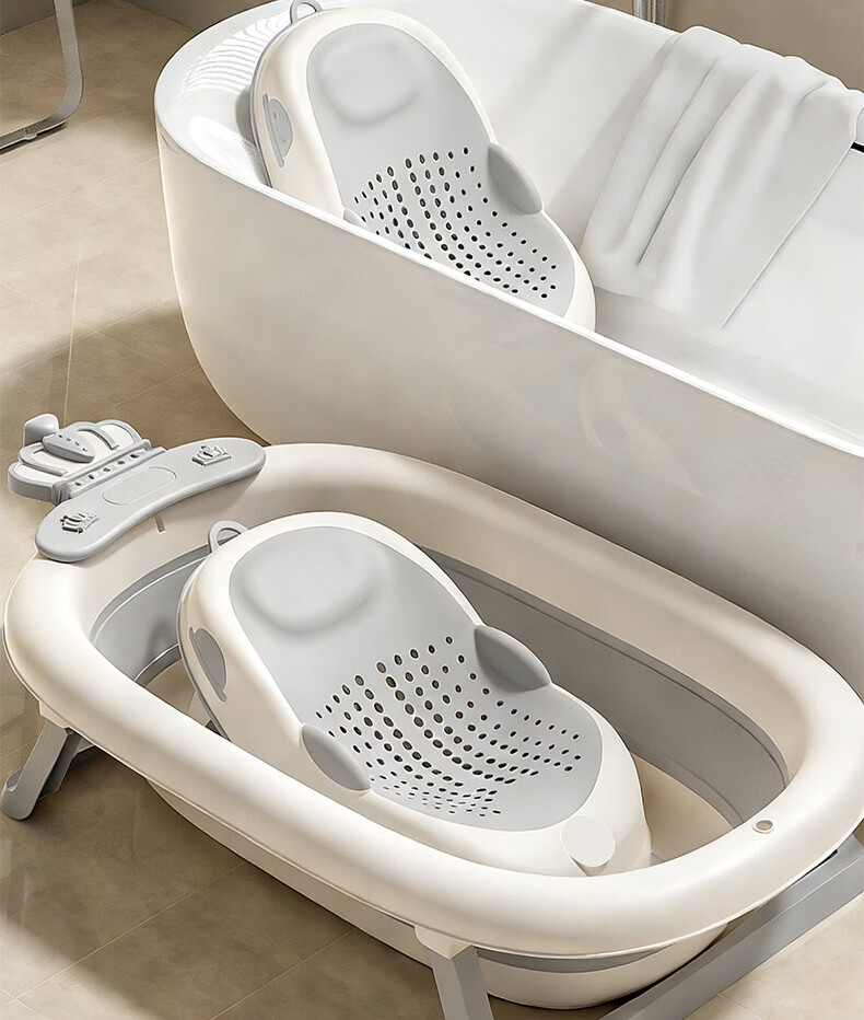 Dr. Ma Baby Bath Support Newborn Bath Frame Bath Bed Bathing Tool Baby Sit-Lie Bathtub Children's Shampoo Recliner 11