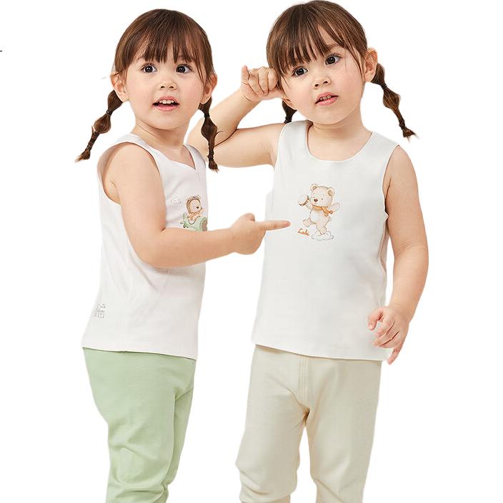 Детская майка Labi Baby, 2 шт., хлопковая, для мальчиков, белый, размер 120