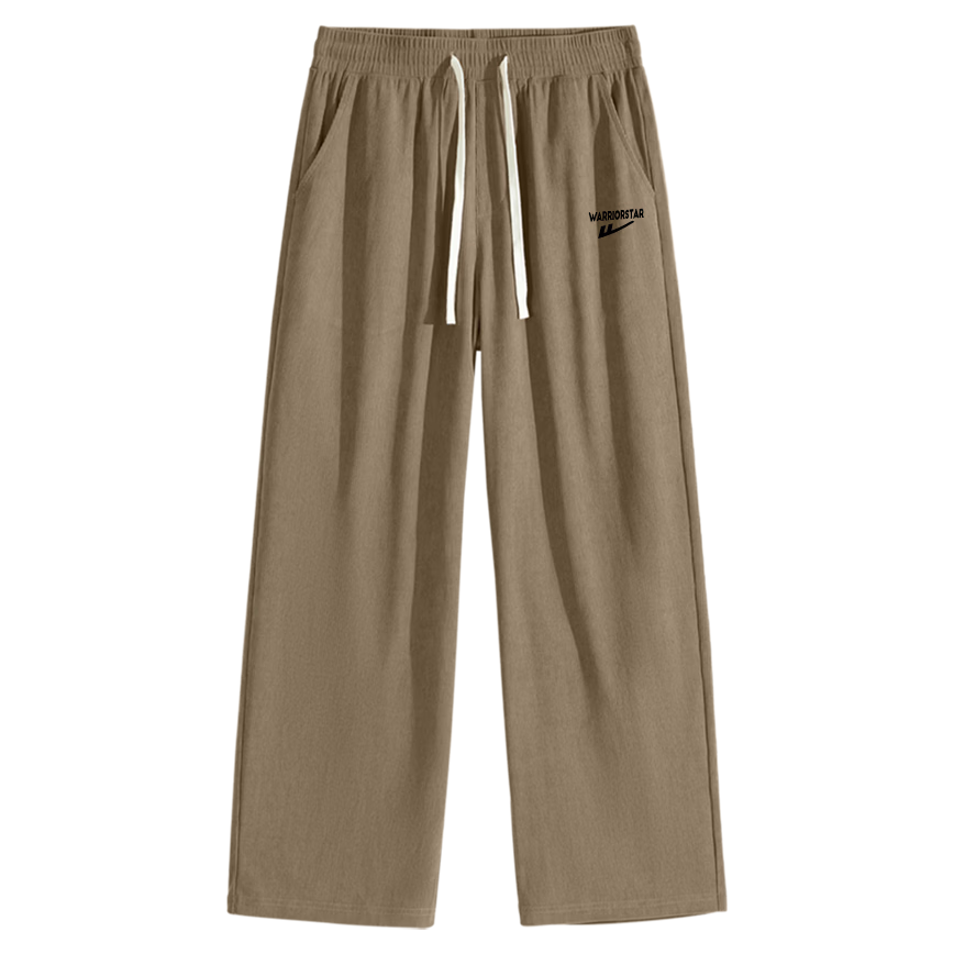 Warrior Corduroy Straight-Leg Pants for Men, Spring American Casual Versatile Loose-Fitting Trousers, Trendy Wide-Leg Sweatpants for Me