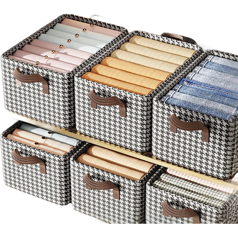 Siwangongli Clothes Storage Box, Household Drawer-Style Fabric Storage Container, Organizing Storage Cabinet, Layered Storage, 6 Pieces