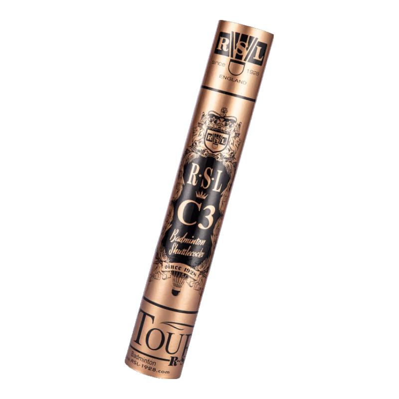 RSL C3 Full Round Duck Feather Professional Competition Badminton Shuttlecocks, Stable And Durable, Speed 77, 12 Pieces Per Tube