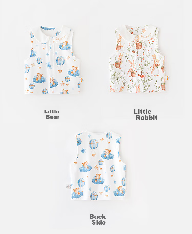 Babyprints Baby Cotton Baby Vest Unisex Toddler Belly Warmer Soft Cute Rabbit 73 5