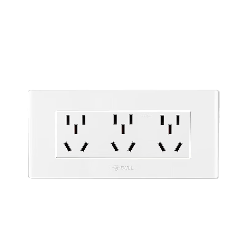 BULL Switch Socket, Multifunctional 118-Type Socket Switch with 15 Or 9 Holes Socket Panel G04Z356A, White