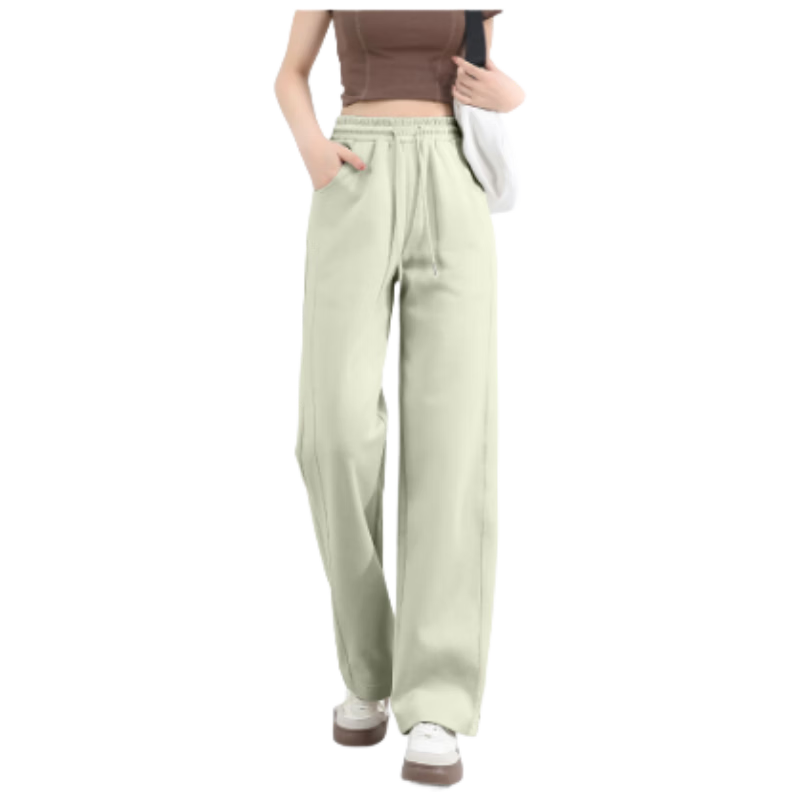 Baleno Fashion Patchwork Straight-Leg Pants for Women, New Spring 2026 High-Waisted Draping Slimming Comfortable Versatile Casual Trousers