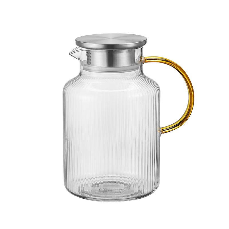 JD Jingzao Thickened Heat-Resistant Borosilicate Glass Cold Water Pitcher 1.75L Large Capacity Tea Pot