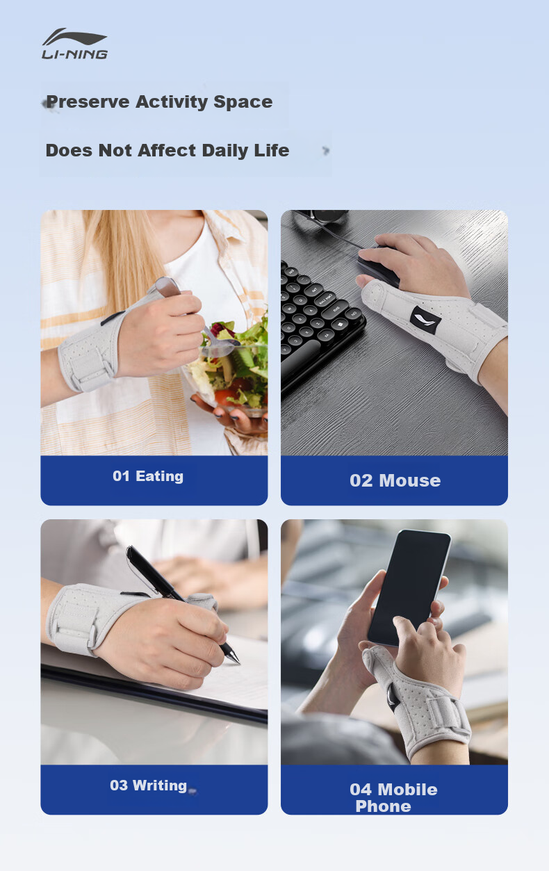 LI-NING Thumb Tendonitis Brace Thumb Fracture Stabilizer Wrist Support Splint for Mom's Hand Sprain 9