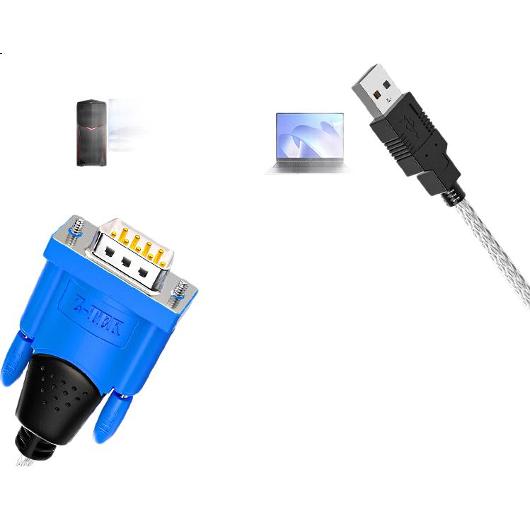 Z-TEK USB to RS232 Serial Cable, DB Nine-Pin Male to Converter, Computer COM Port RS232 to USB Conversion Cable, ZE394C