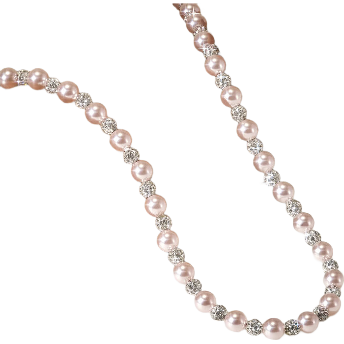 AJIDOU U AJIDOU Necklace, New Year Gift, Fashionable Elegant Pearl And Crystal Beaded Necklace, Gift for Girlfriend Or Wife
