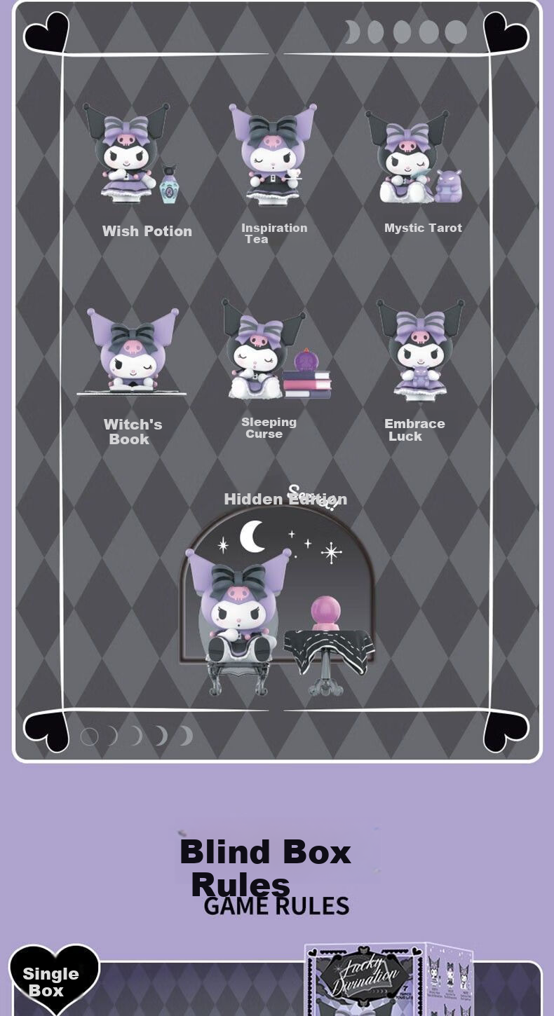 Sanmei Beibei Kuromi Blind Box Hole Fun Pull Toy Student Prize Children's Toy for Girls Ages 3-6 Kindergarten New Year Gift 5