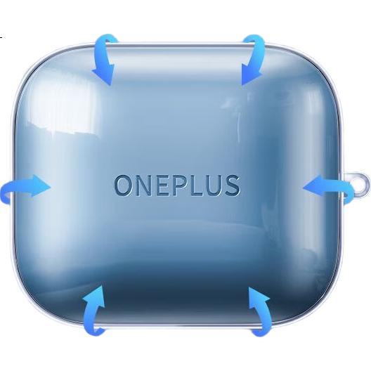 Защитный чехол HotFire для OnePlus Buds Pro 2, прозрачный, с силиконовым покрытием, для беспроводной зарядки, с защитой от падений и брелоком