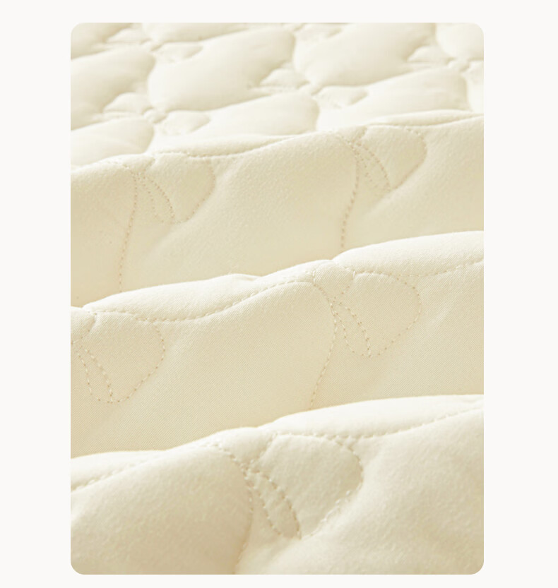 Hongdou Class A Fitted Sheet Full Coverage Mattress Protector Thickened Quilted Bed Sheet Mattress Cover 150*200cm Xi Bai 3