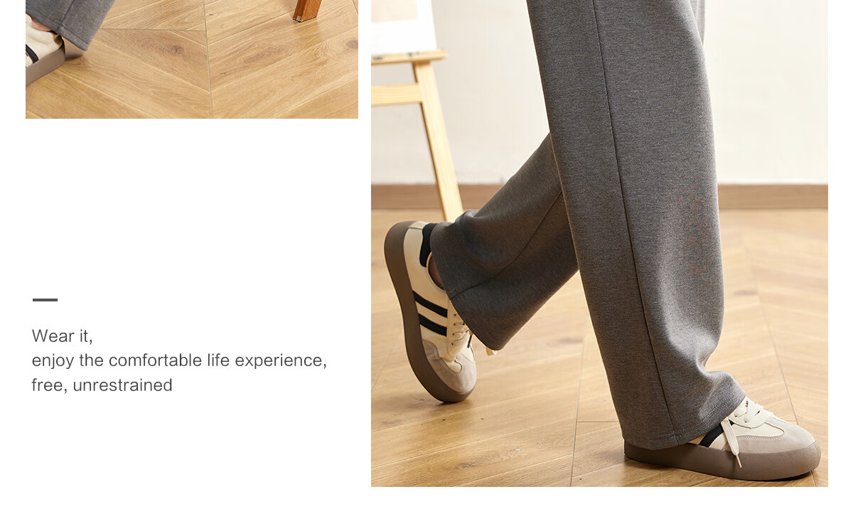 Halo Queen Women's Casual Pants with Drawstring Elastic Waist, Straight-Leg Trousers, Slimming, Figure-Flattering, Versatile Comfortable Pants, New Product H143R1013 15