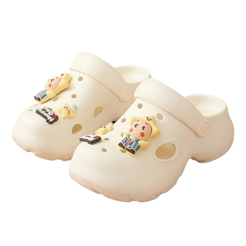 Cartelo Crocodile Women's Summer Hole Sandals Cute Outdoor Closed-Toe Slippers 1750 White Size 37-38