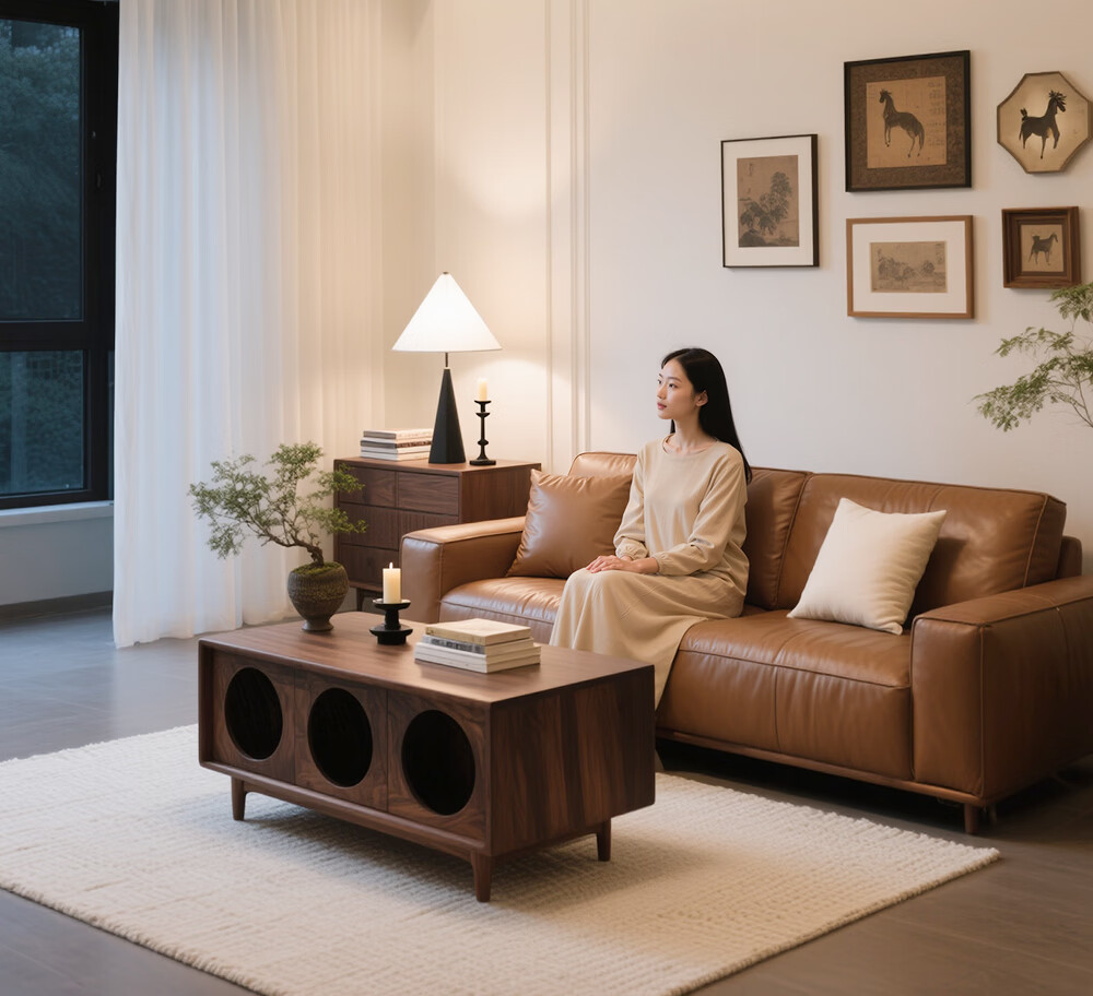 Kuka LED Ceiling Light Eye Protection Pure Light Source Simple Wood Grain Living Room Bedroom Lamp 110cm Smart Control [Installation Included] 2