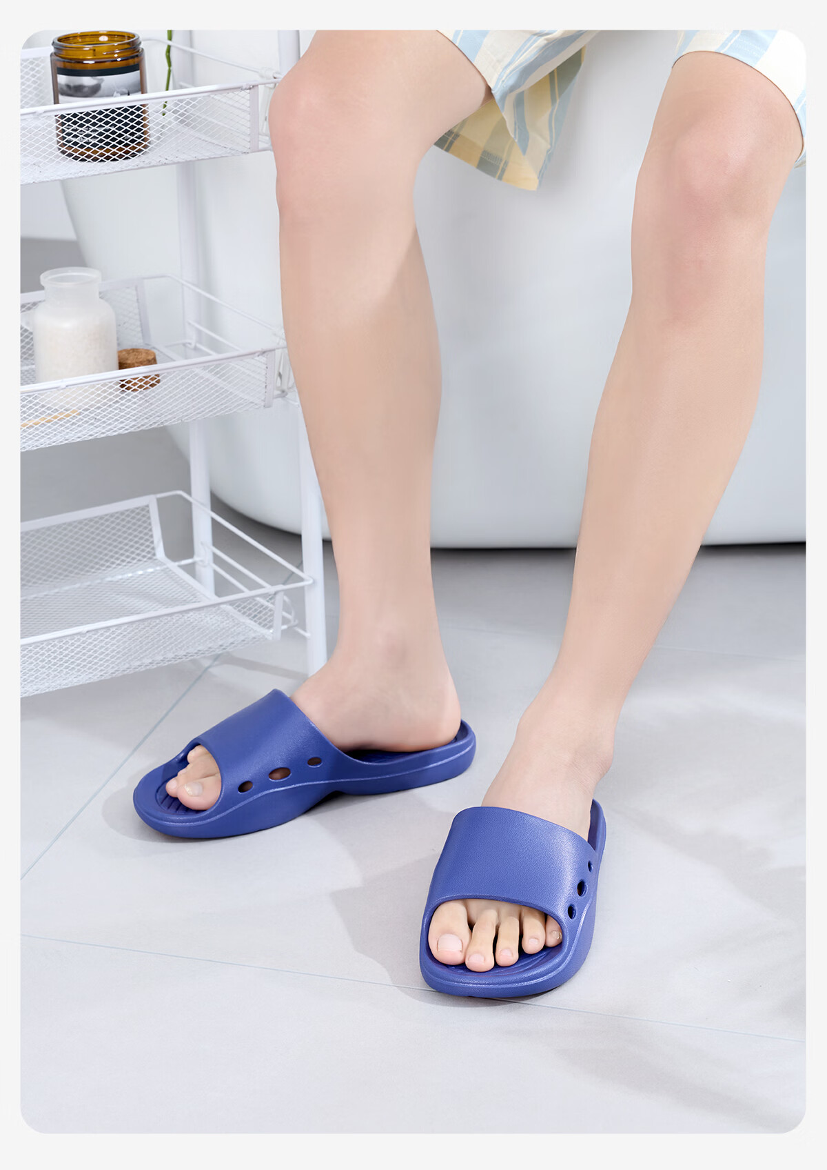 Aokang Men's Anti-Slip Bathroom Slippers Antibacterial Deodorant EVA Soft Sole Elderly Home Non-Slip Wear-Resistant Summer Sandals 8