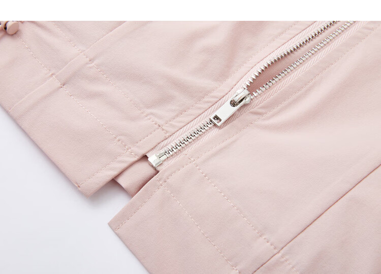 Demana Antibacterial Ice Algae Mud Spring Tech Hooded Drawstring Hem Loose Fit Petite Women's Jacket 17