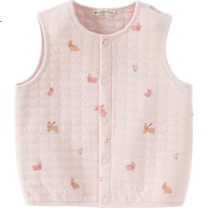 DAVE & BELLA Kids Quilted Vest Boys Class A Antibacterial Mite-Resistant Vest Girls Autumn Winter Sleeveless Jacket