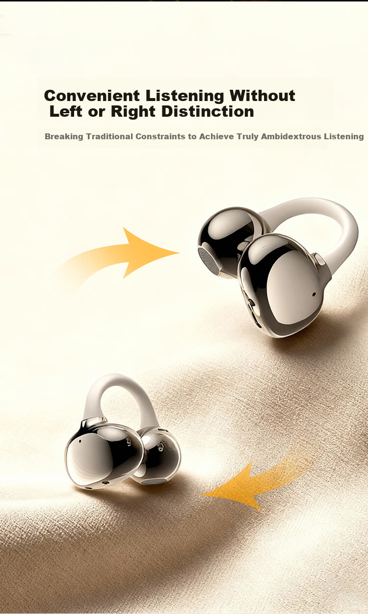 ENKOR EW21 Clip-On Bluetooth Earphones Open-Ear Wireless Sports Running Cycling Ear-Hook Compatible with Apple Huawei Xiaomi Phones 10