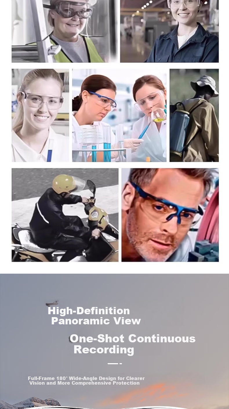 Huadun Protective Goggles Windproof Liquid Splash Dustproof Anti-Impact Scratch-Resistant HD-206 Non-Fog One Size 2