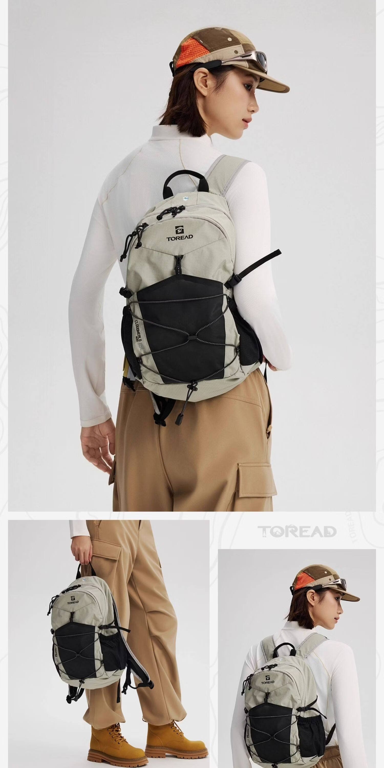 TOREAD Yunye Hiking Backpack Outdoor Commuter 15L Small Capacity Hiking School Bag Mountain Shadow Gray 8