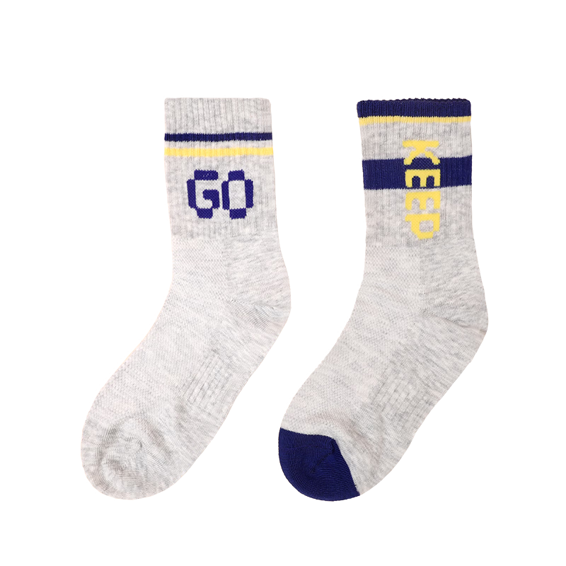 DR·KONG Kids Comfortable Casual Colorful Socks (2 Pairs, Set) Spring and Autumn Model A00B1105 Gray